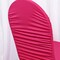 1 Piece Fuchsia Rouge Ruffled Spandex Banquet Chair Cover Stylish Event Decor